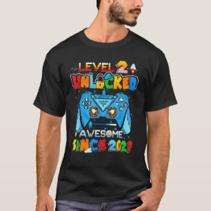 Level 2 Unlocked Awesome Since 2021 Back To School T-Shirt
