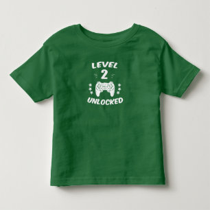 Level 2 Unlocked Gamer Shirt 2 years old Birthday
