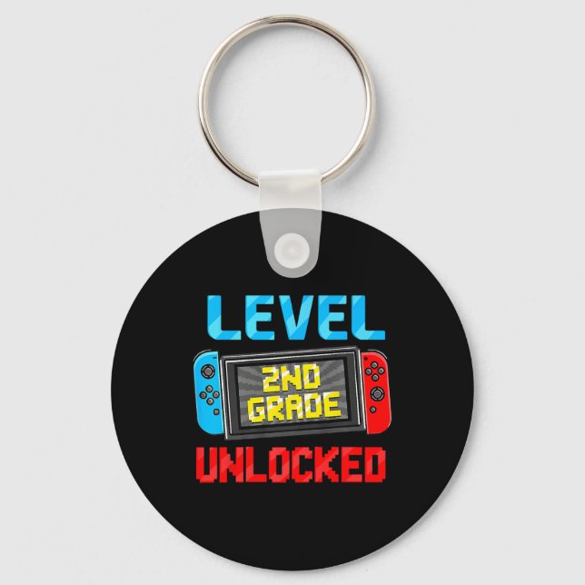 Level 2nd Grade Unlocked Back To School First Day  Key Ring (Front)
