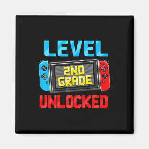 Level 2nd Grade Unlocked Back To School First Day  Magnet