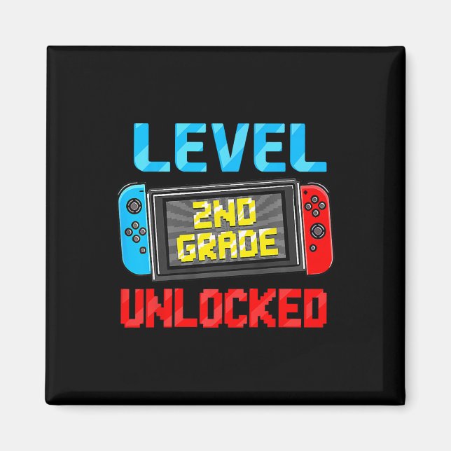 Level 2nd Grade Unlocked Back To School First Day  Magnet (Front)
