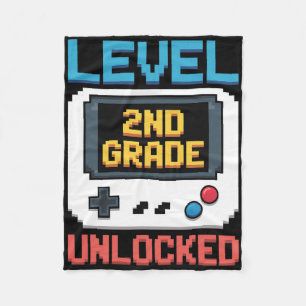 Level 2nd Grade Unlocked Ck To School Gamer Boys 1 Fleece Blanket
