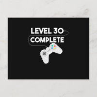 Level 30 Complete Funny Gamer Birthday Graphic
