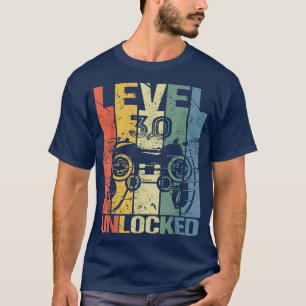Level 30 Unlocked Awesome 1992 Video Game 30th Bir T-Shirt