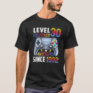Level 30 Unlocked Awesome Since 1992 30Th Birthday T-Shirt
