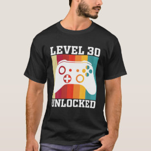 Level 30 Unlocked Funny Gamer 30Th Birthday 30 Yea T-Shirt