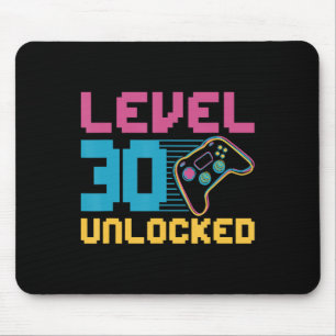 Level 30 unlocked Gaming Birthday Mouse Pad
