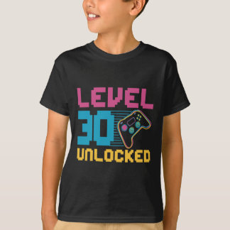 Level 30 Unlocked Gaming Birthday T-Shirt