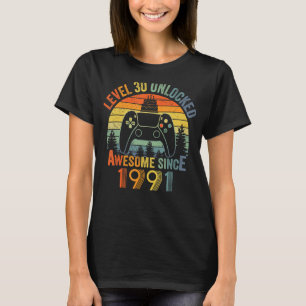 Level 30 Unlocked Video Gamer 30 Years Old 30 Birt T-Shirt