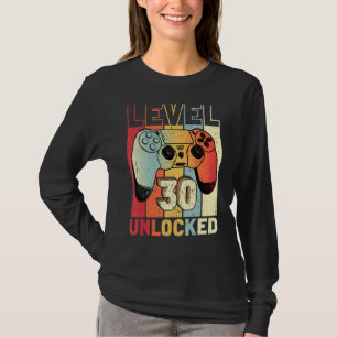 Level 30 Unlocked Video Gamer 30th Birthday Men T-Shirt