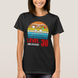 Level 30 Unlocked Video Gamer 30th Birthday Men W T-Shirt