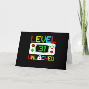 Level 31 Unlocked Video Game 10th Birthday Gift Card