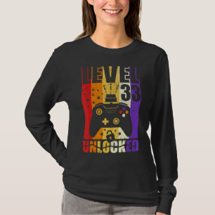 Level 33 Unlocked Birthday Level Up 33rd Birthday  T-Shirt