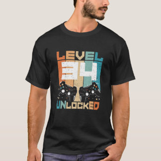Level 34 Unlocked Funny Video Gamer 34Th Birthday T-Shirt
