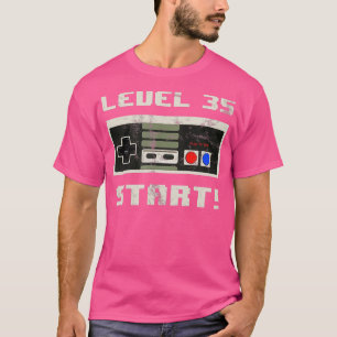 Level 35 Start! Unlocked Video Game 35th Birthday T-Shirt