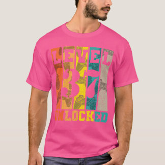 Level 37 Unlocked 37th Birthday Gaming Gamer Boys T-Shirt