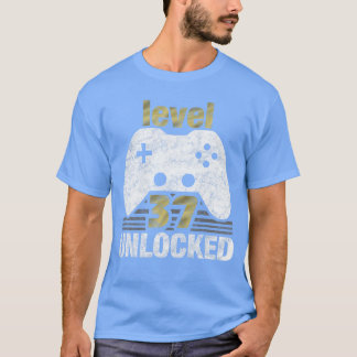 Level 37 Unlocked Gamer Gift 37th Birthday family T-Shirt