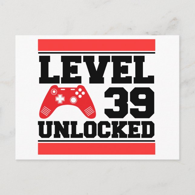 Level 39 Unlocked Postcard (Front)
