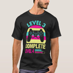Level 3 Complete Funny Gamer Girl 3rd Wedding Anni T-Shirt
