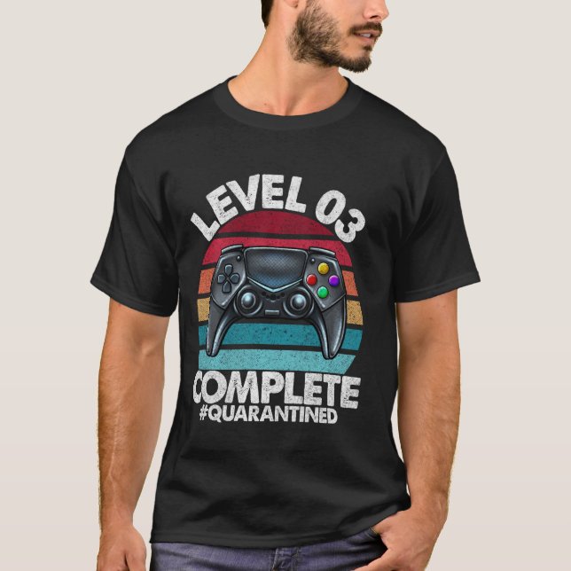 Level 3 Complete Retro 3rd Anniversary Quarantine  T-Shirt (Front)