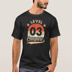 Level 3 Complete Retro 3rd Wedding Aniversary For  T-Shirt