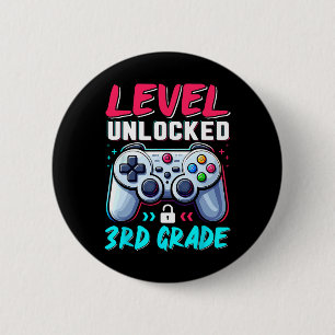 Level 3rd Grade Unlocked Back To School Team Third 6 Cm Round Badge