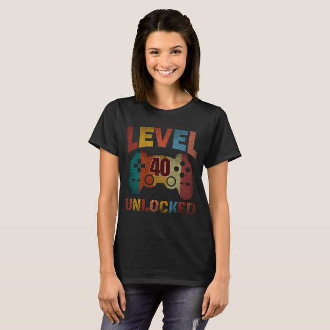 LEVEL 40 UNLOCKED T-Shirt (Front Full)