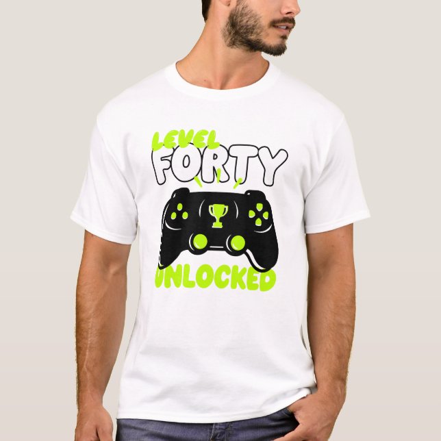 Level 40 Unlocked T-Shirt (Front)
