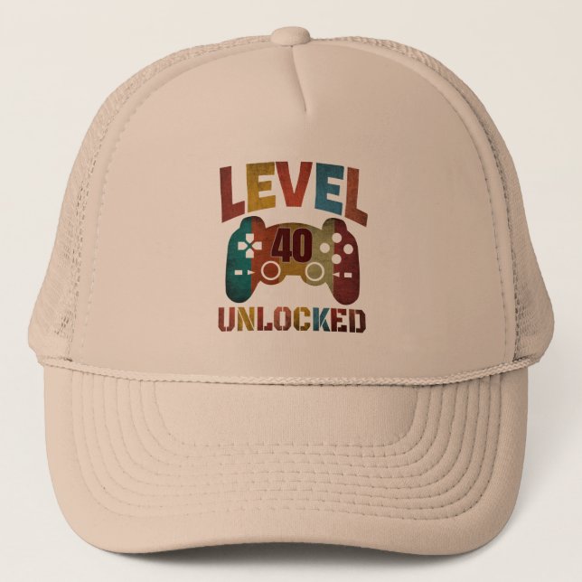LEVEL 40 UNLOCKED  TRUCKER HAT (Front)