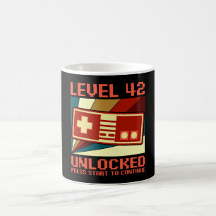 LEVEL 42 UNLOCKED 42 Birthday Gift Gamer Coffee Mug
