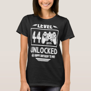 Level 44 Gamer Unlock Born in 1979 44th Birthday T-Shirt