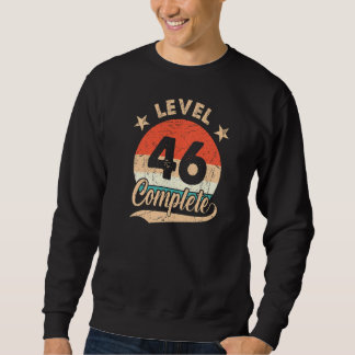Level 46 Complete Retro 46th Wedding Aniversary Fo Sweatshirt