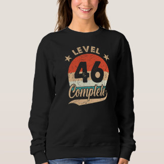 Level 46 Complete Retro 46th Wedding Aniversary Fo Sweatshirt