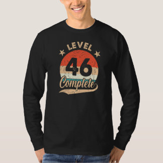 Level 46 Complete Retro 46th Wedding Aniversary Fo T-Shirt