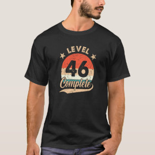 Level 46 Complete Retro 46th Wedding Aniversary Fo T-Shirt