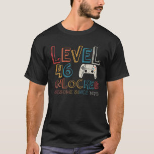 Level 46 Unlocked Awesome Since 1975 Vintage 46Th T-Shirt