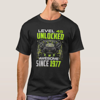 Level 46 Unlocked Awesome Since 1976 46Th Birthday T-Shirt