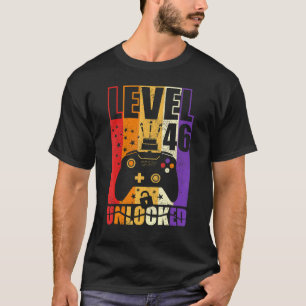 Level 46 Unlocked Birthday Level Up 46th Birthday T-Shirt