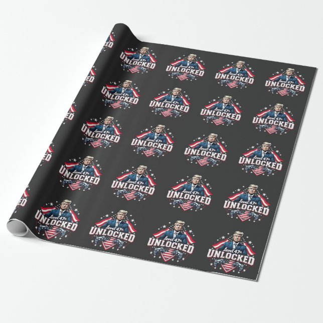 Level 47th unlocked Trump Won Inaguration Day  Wrapping Paper (Unrolled)