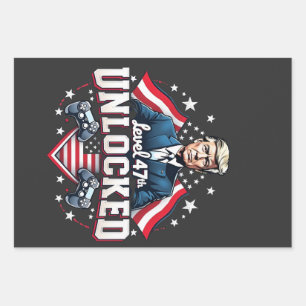 Level 47th unlocked Trump Won Inaguration Day  Wrapping Paper Sheet