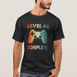 Level 48 Complete Video Gamer - 48Th Wedding Anive T-Shirt