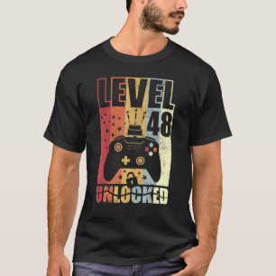 Level 48 Unlocked Birthday Level Up 48th Birthday T-Shirt