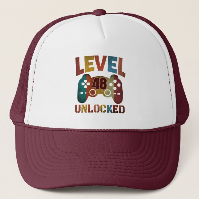 LEVEL 48 UNLOCKED  TRUCKER HAT (Front)