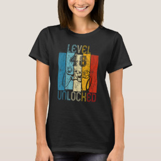 Level 48 Unlocked Video Gamer 48th Birthday T-Shirt