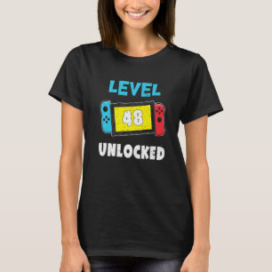 Level 48 Unlocked Video Games 48th Birthday Women T-Shirt