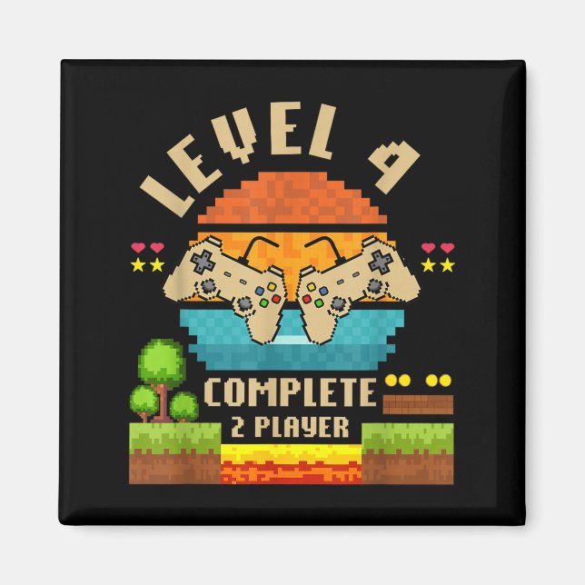 Level 4 Complete 4 Years Anniversary Video Game Gi Magnet (Front)