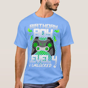 Level 4 Unlocked 4th Birthday Gift Video Game Lov T-Shirt
