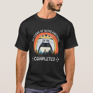 Level 50 Completed Video Gamer 50Th Birthday Weddi T-Shirt