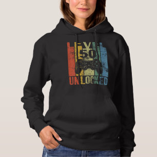 Level 50 Unlocked 50th Birthday  For Video Gamers Hoodie