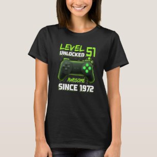 Level 51 Unlocked 51st Birthday Women Men Born In T-Shirt